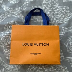 Tiny Shopping bag Louis Vuitton Tangerine Bag with Navy Handles